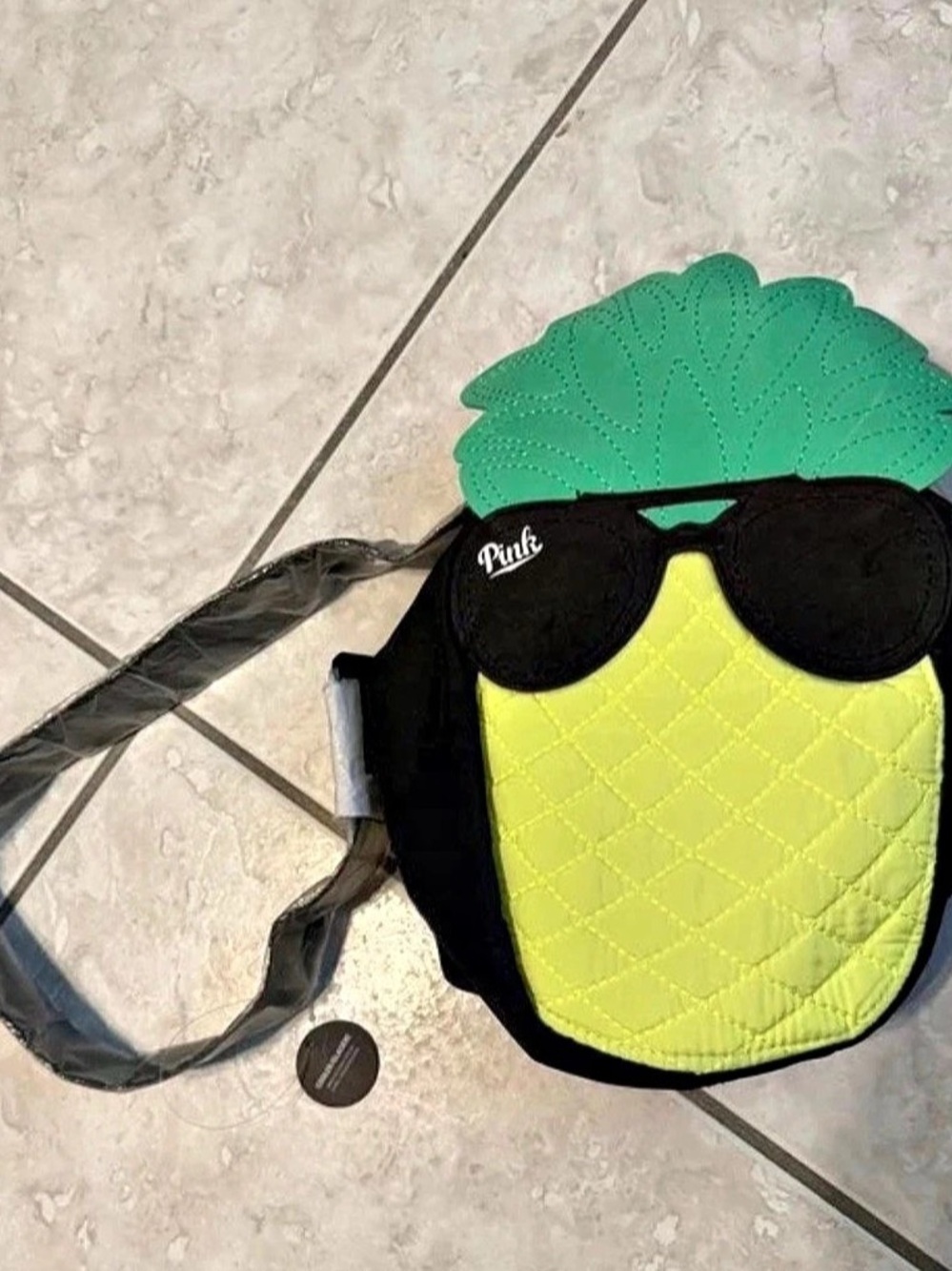 PINK Victoria's Secret Pineapple Sunglasses Insulated Cooler Crossbody Bag